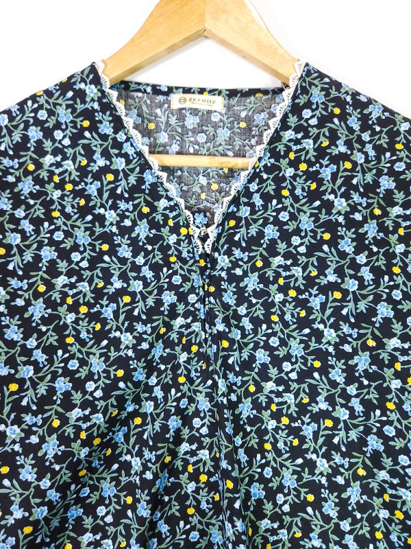 Co-Ord Set V Neck Black Floral