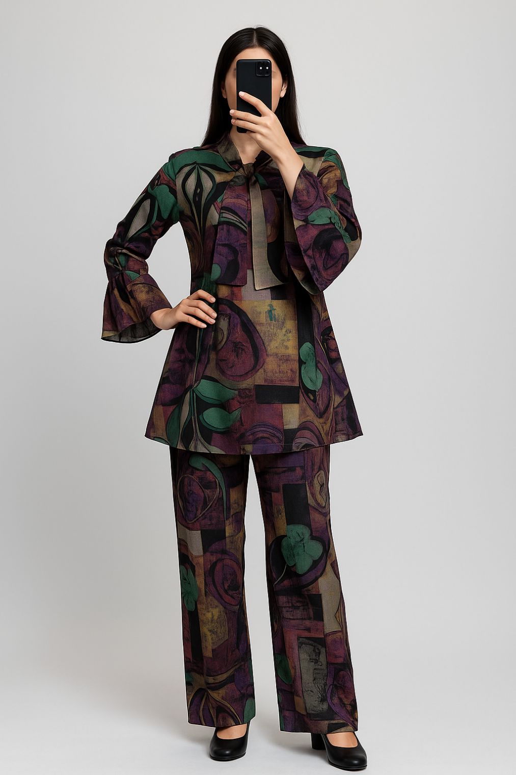 Tie Knot Lawn Co-Ord Set Dare Funky
