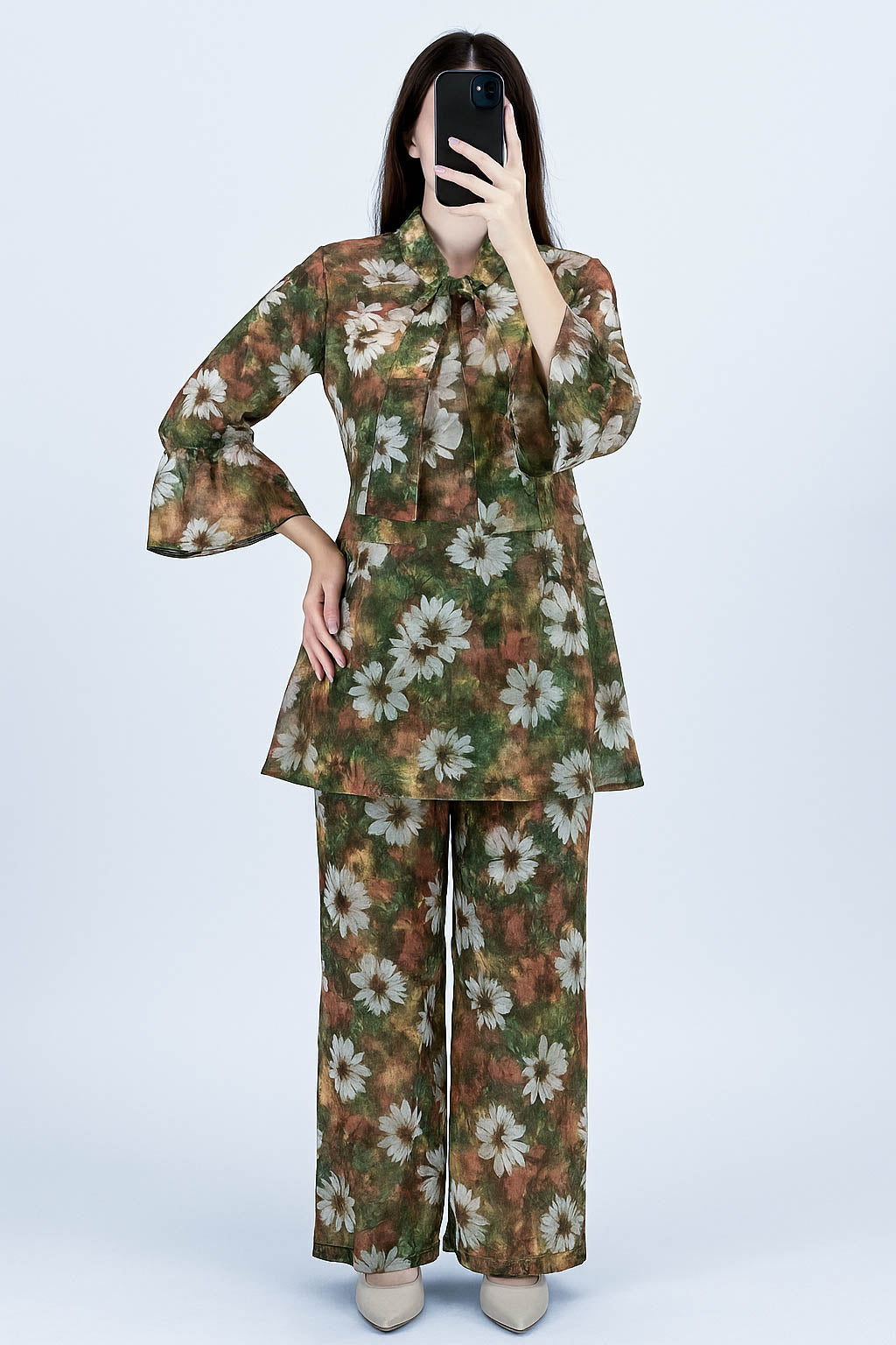 Tie Knot Lawn Co-Ord Set Spring Cocktail