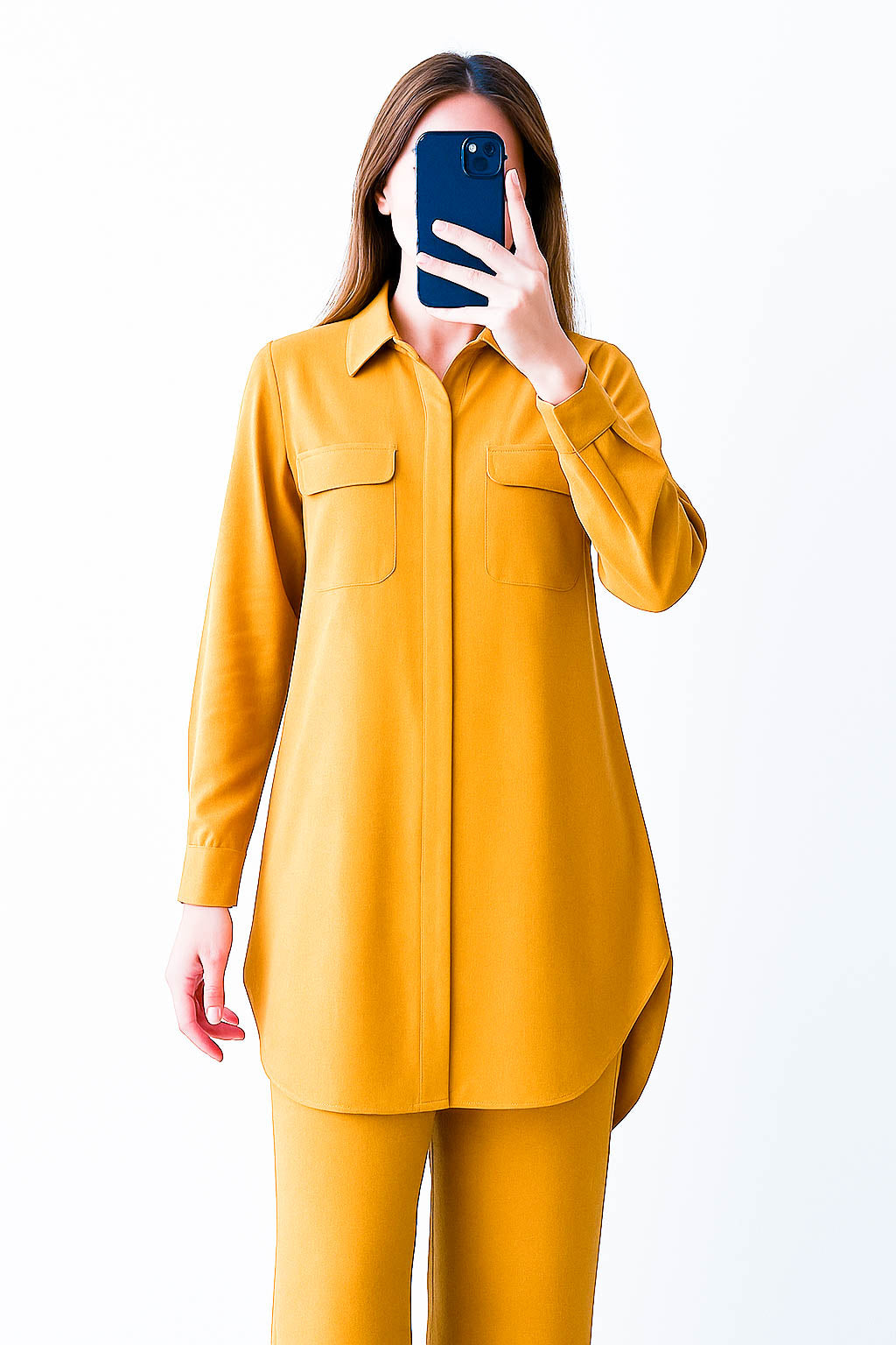 Co-ord Set Double Pocket Mustard Yellow