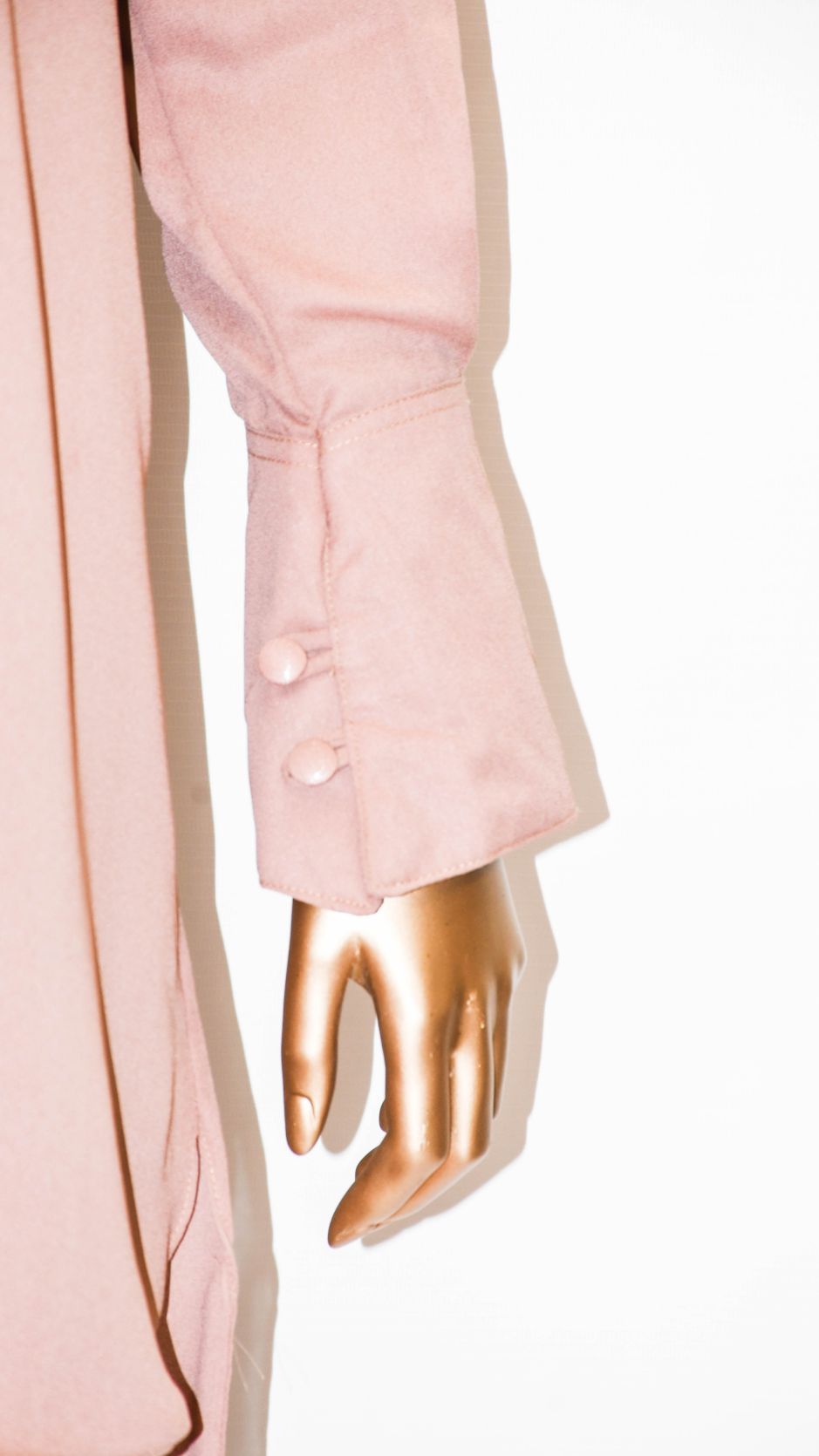 Fabric button co-ord set Tea Pink