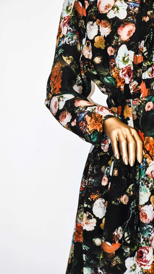 Printed Co-Ord Set Black Floral