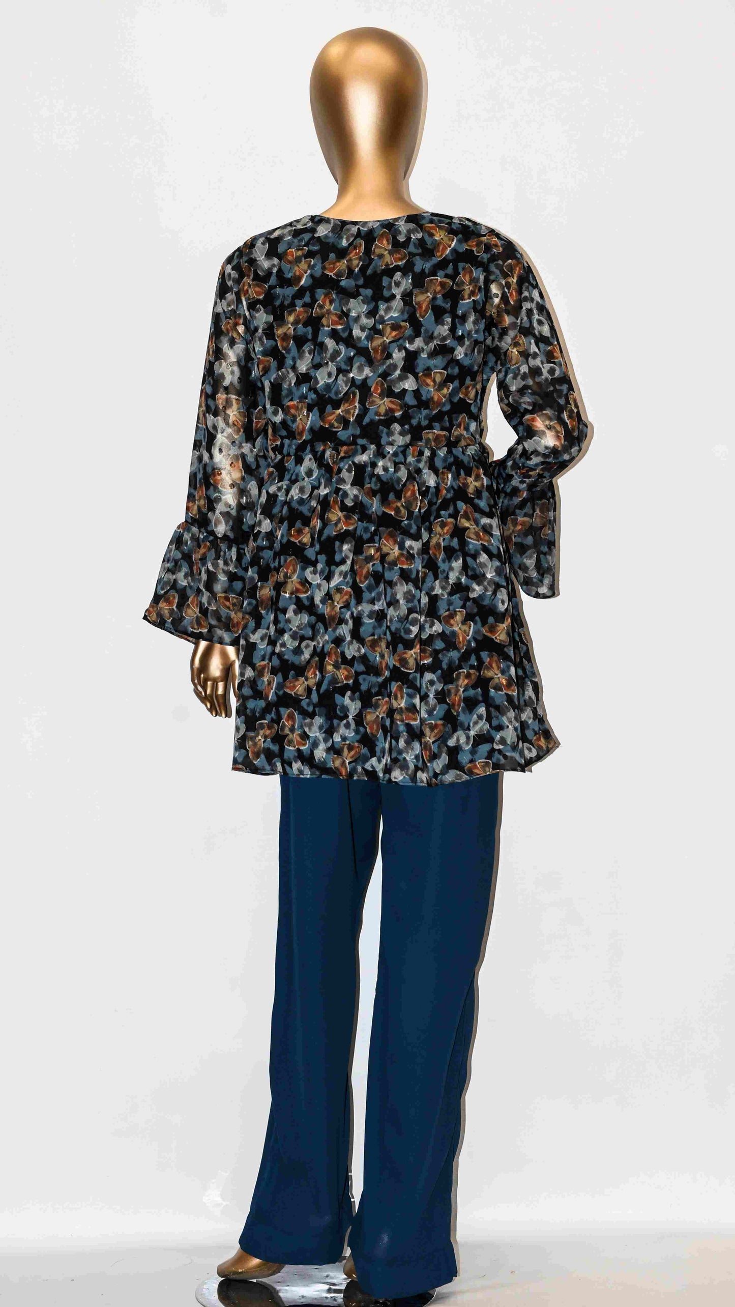 Co-Ord Set Lace-Up Top Butterfly