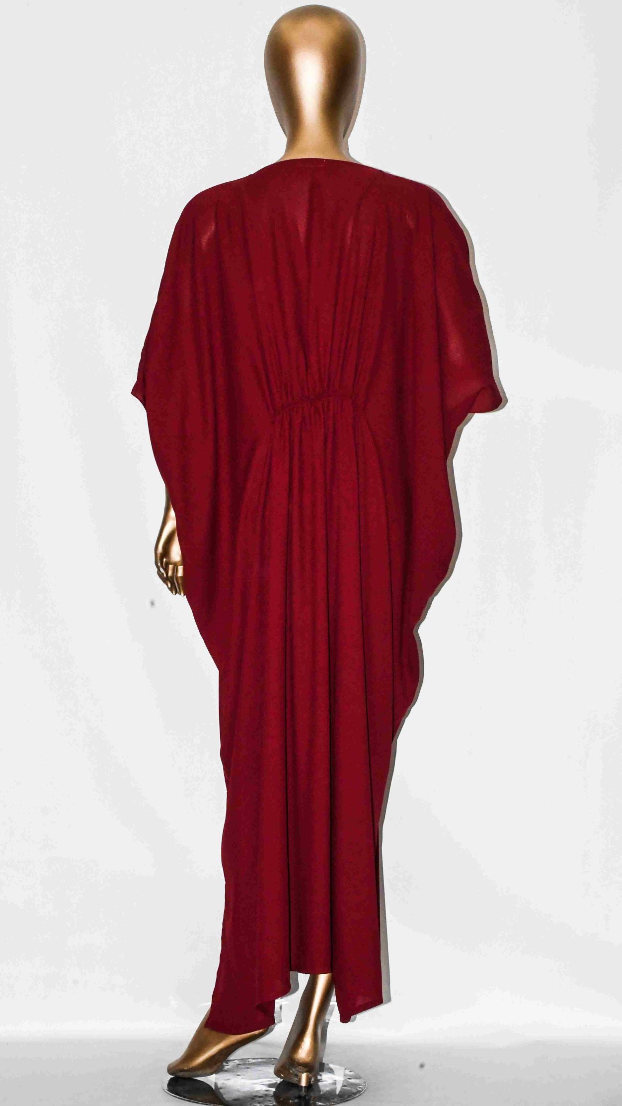Maxi Kaftan Plain Royal Maroon