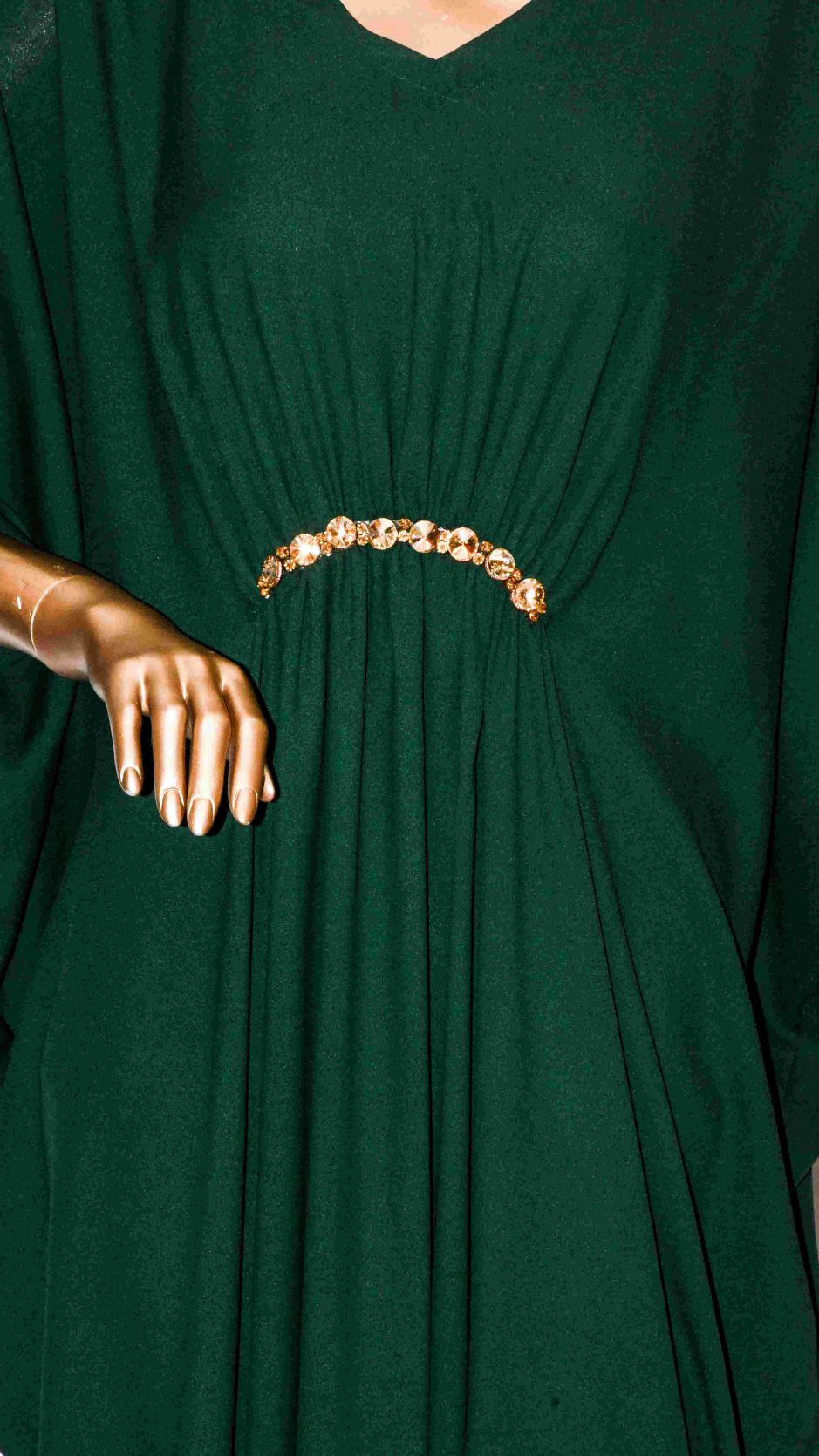 Maxi Kaftan Plain Bottle Green