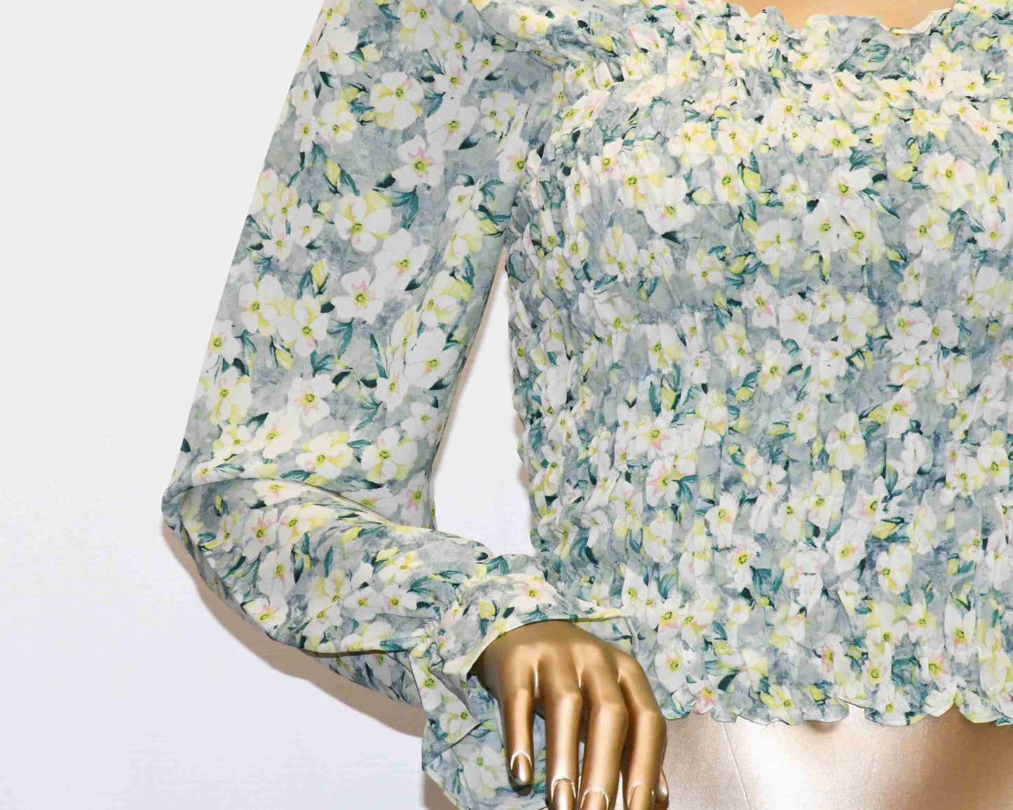 Crop Top Smoke-Light Green