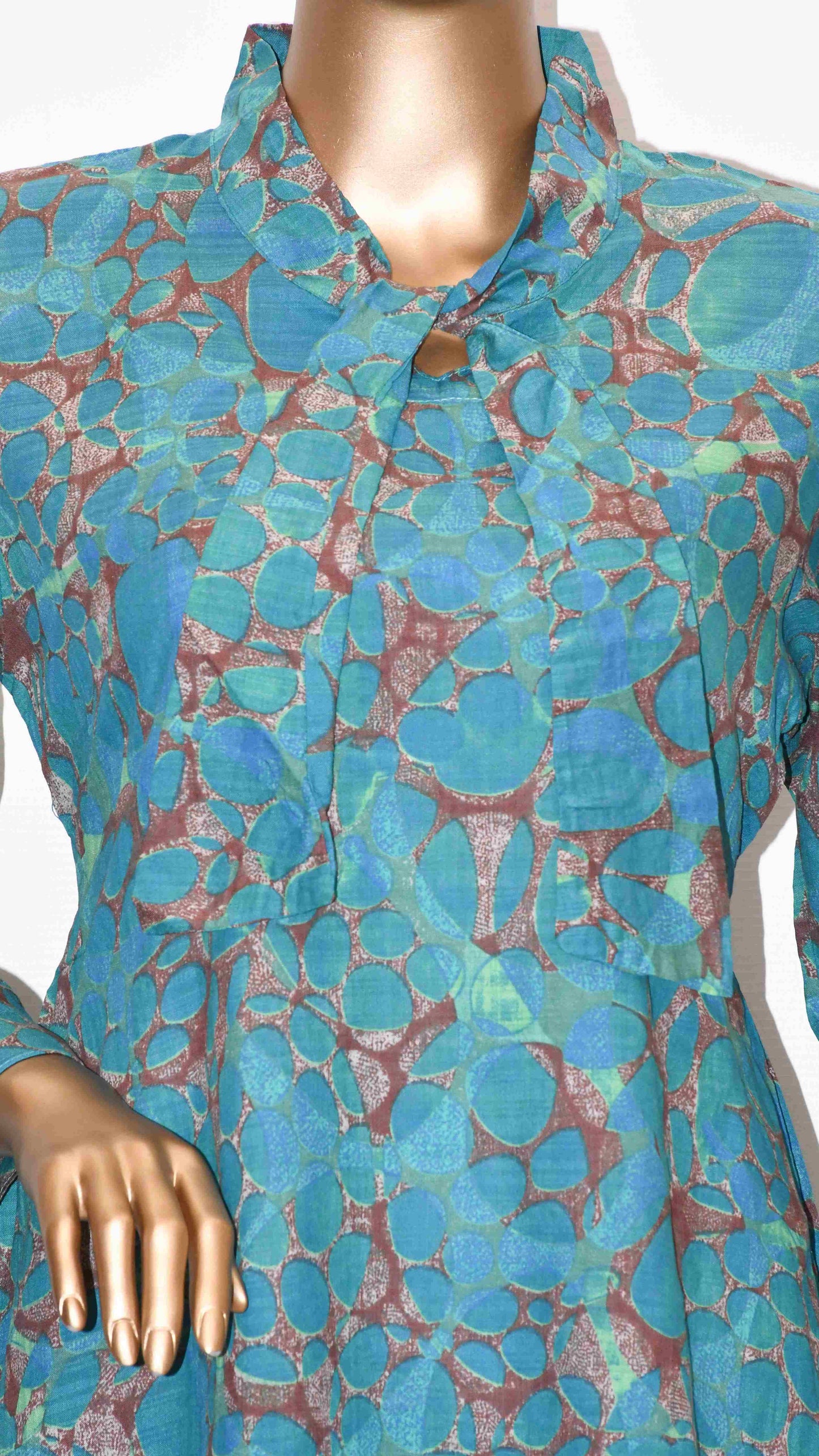 Tie Knot Lawn Co-Ord Set Sea & Sand
