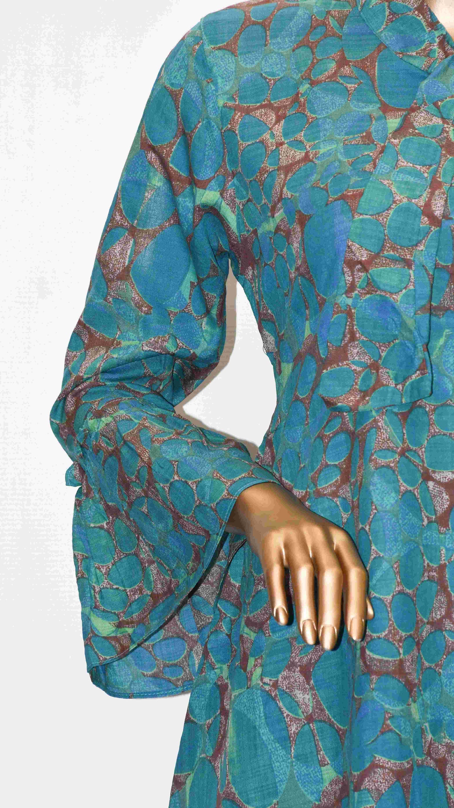 Tie Knot Lawn Co-Ord Set Sea & Sand
