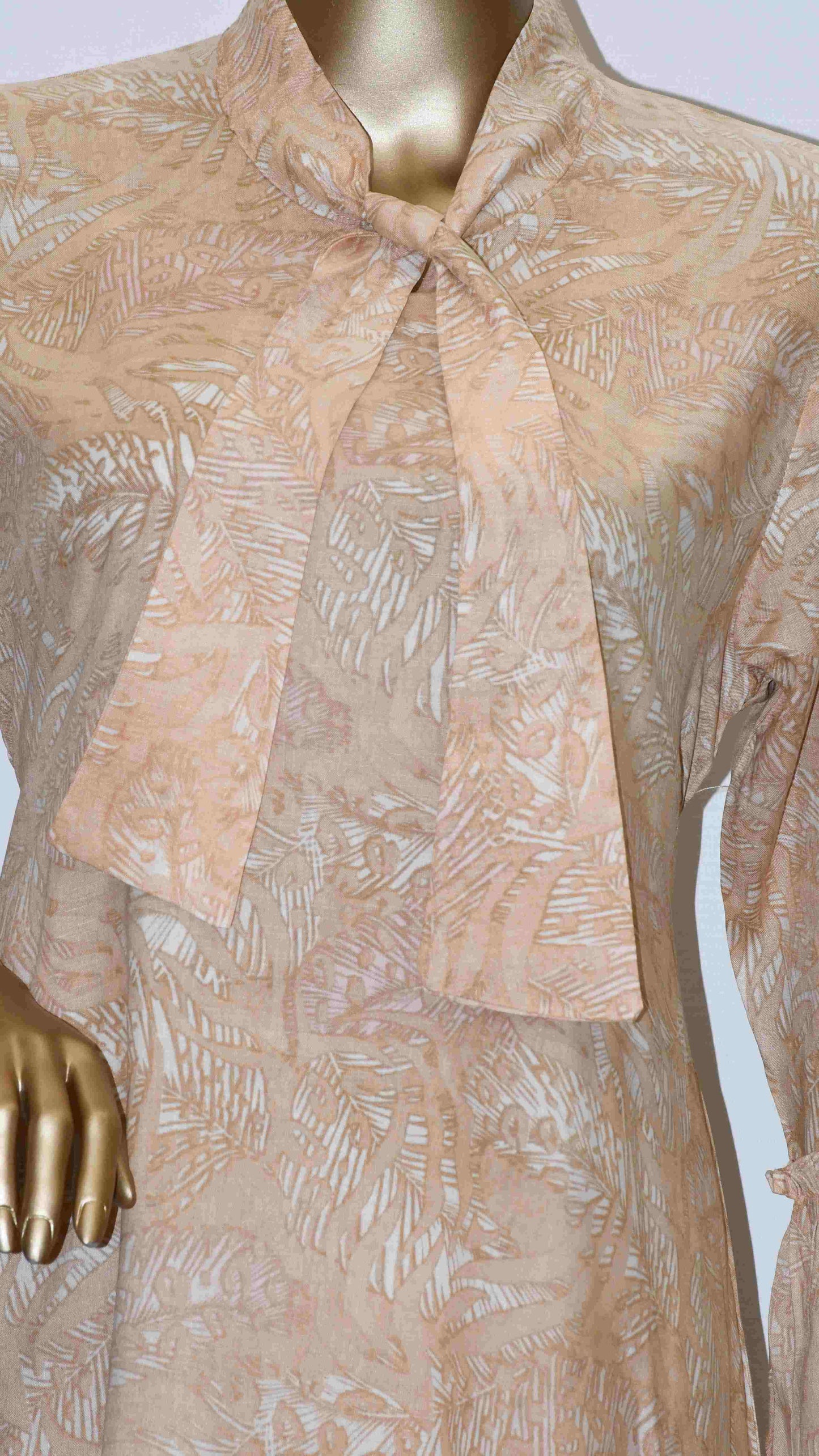 Tie Knot Lawn Co-Ord Set Peachy Leeche