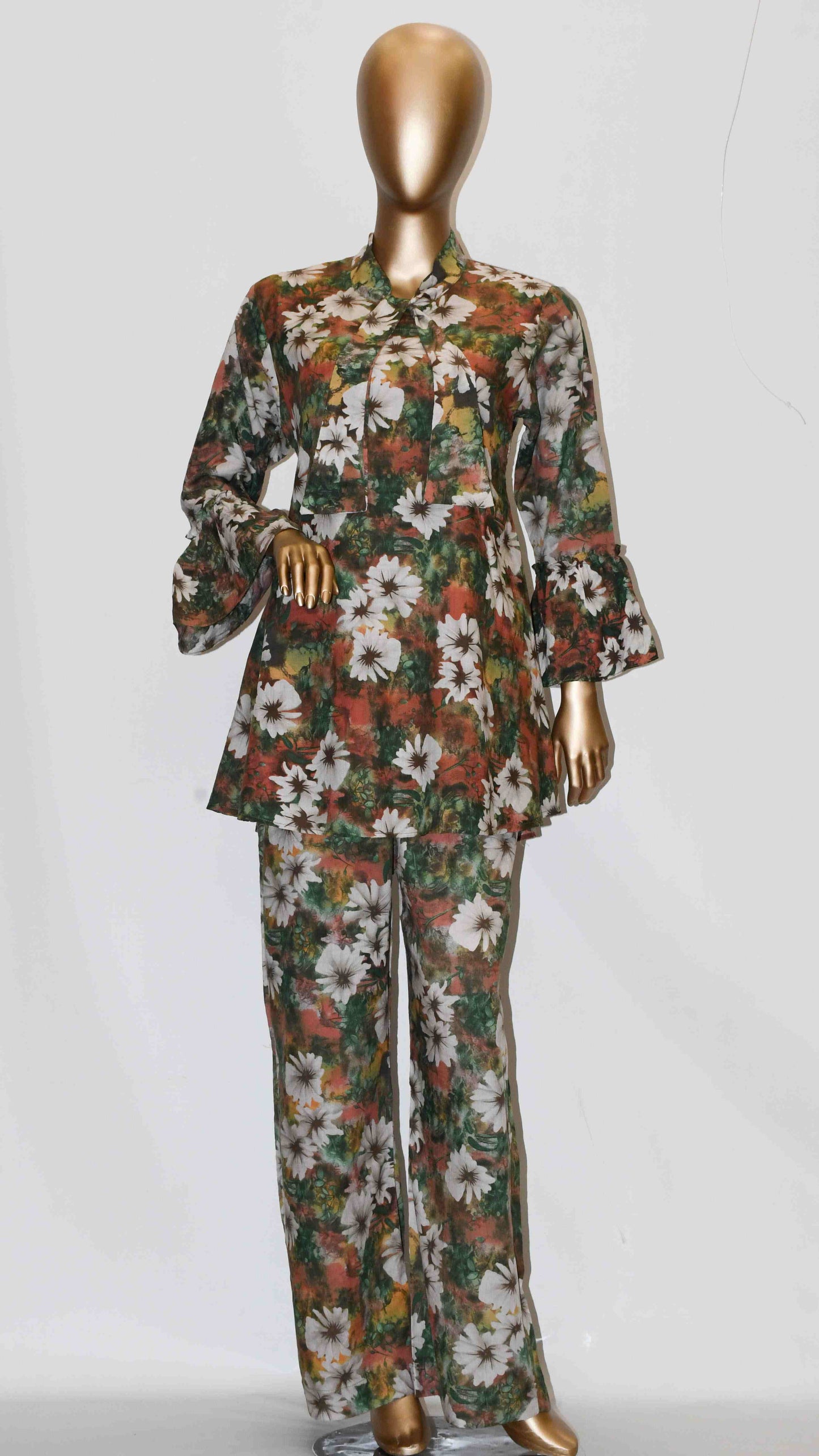 Tie Knot Lawn Co-Ord Set Spring Cocktail