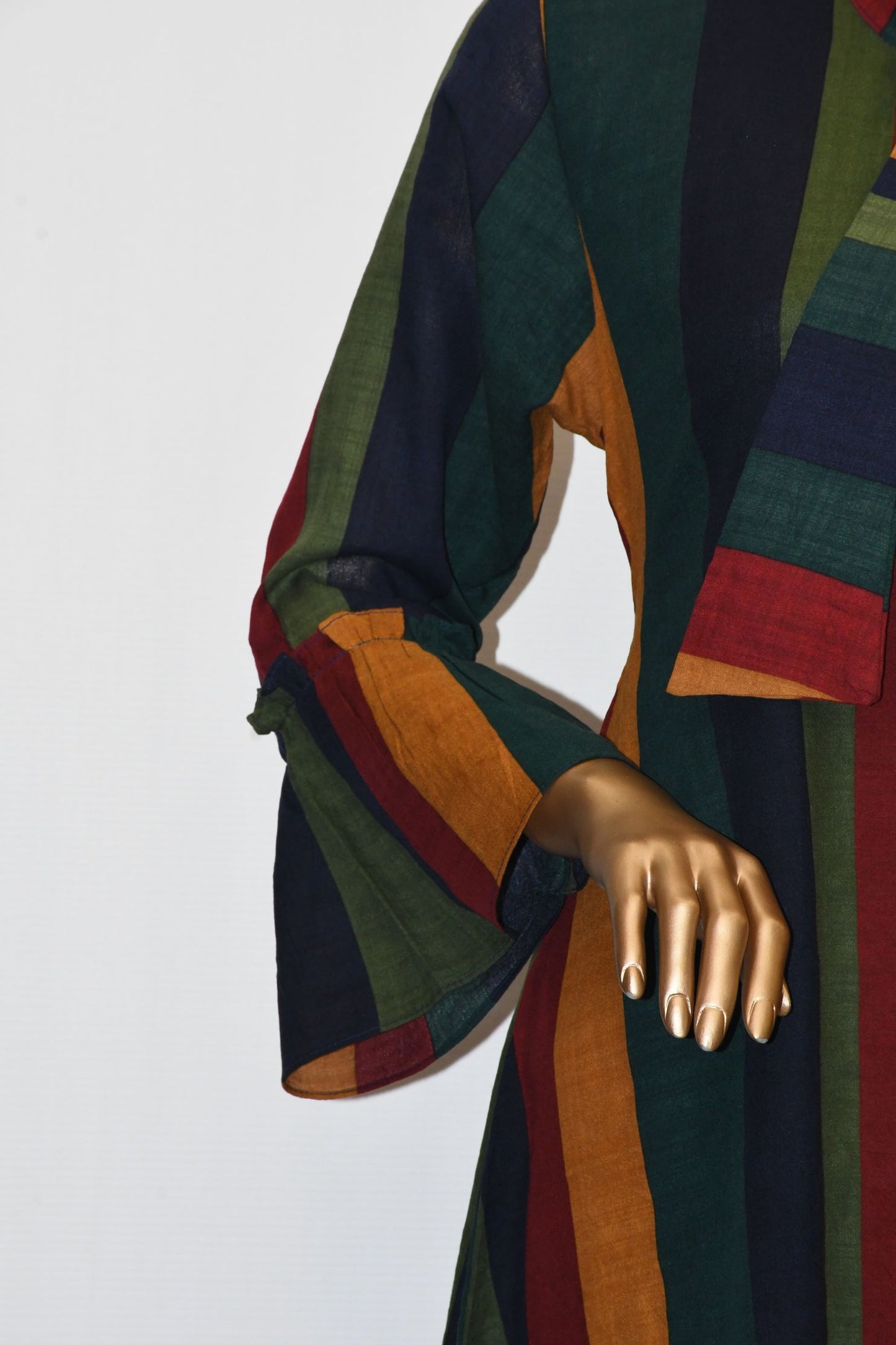 Tie Knot Lawn Co-Ord Set Elegant Striped