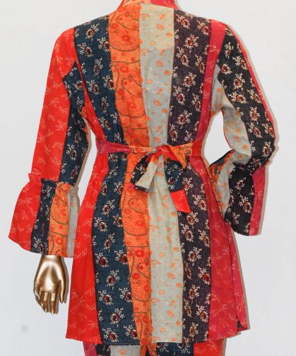 Tie Knot Lawn Co-Ord Set Multicoloured