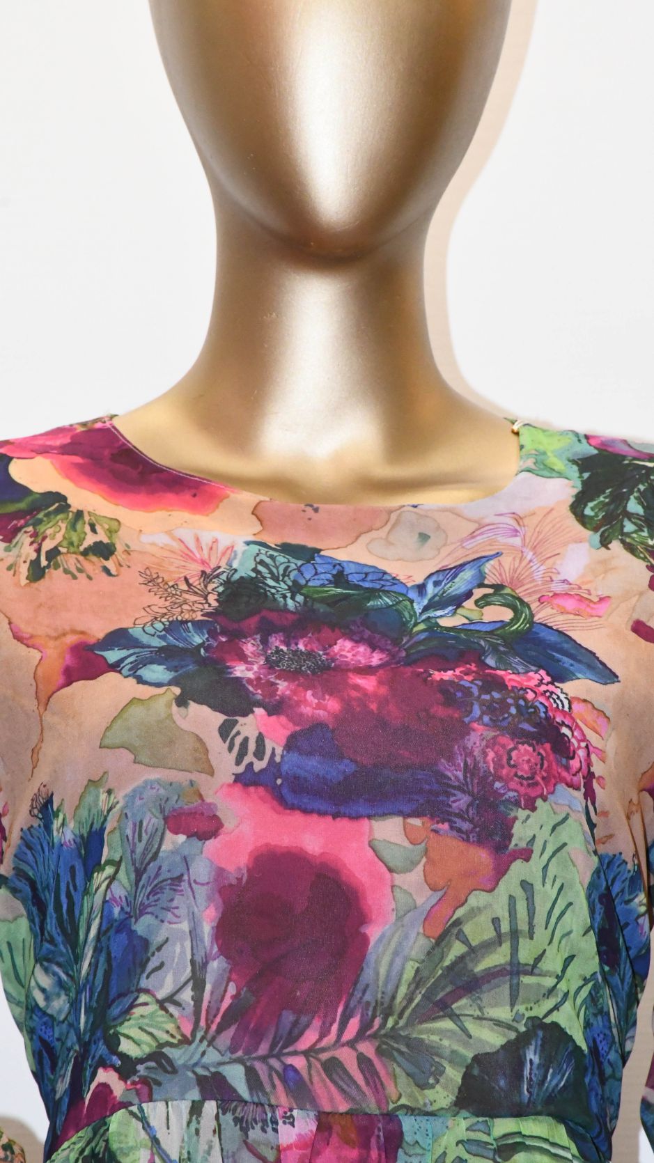 Maxi Regular Midi Dress-Multi Color Floral