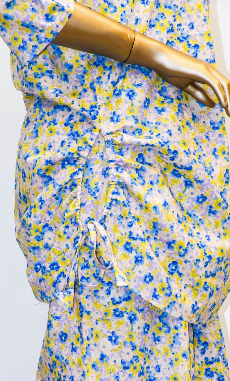 Co-Ord Set V Neck-Cream Floral