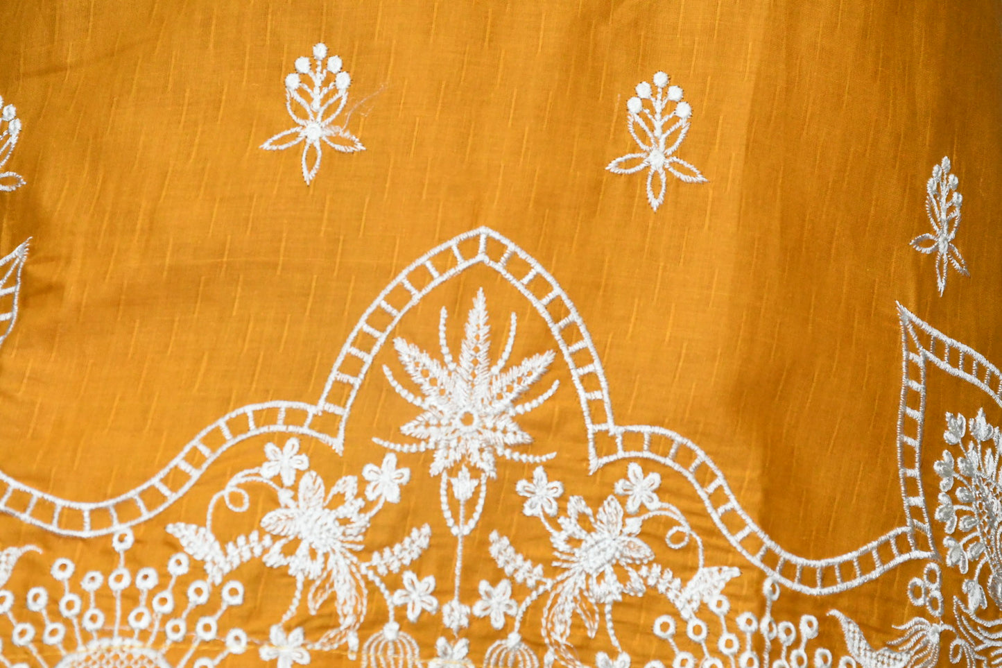 Mustard Yellow Embroidered Shirt and Trouser