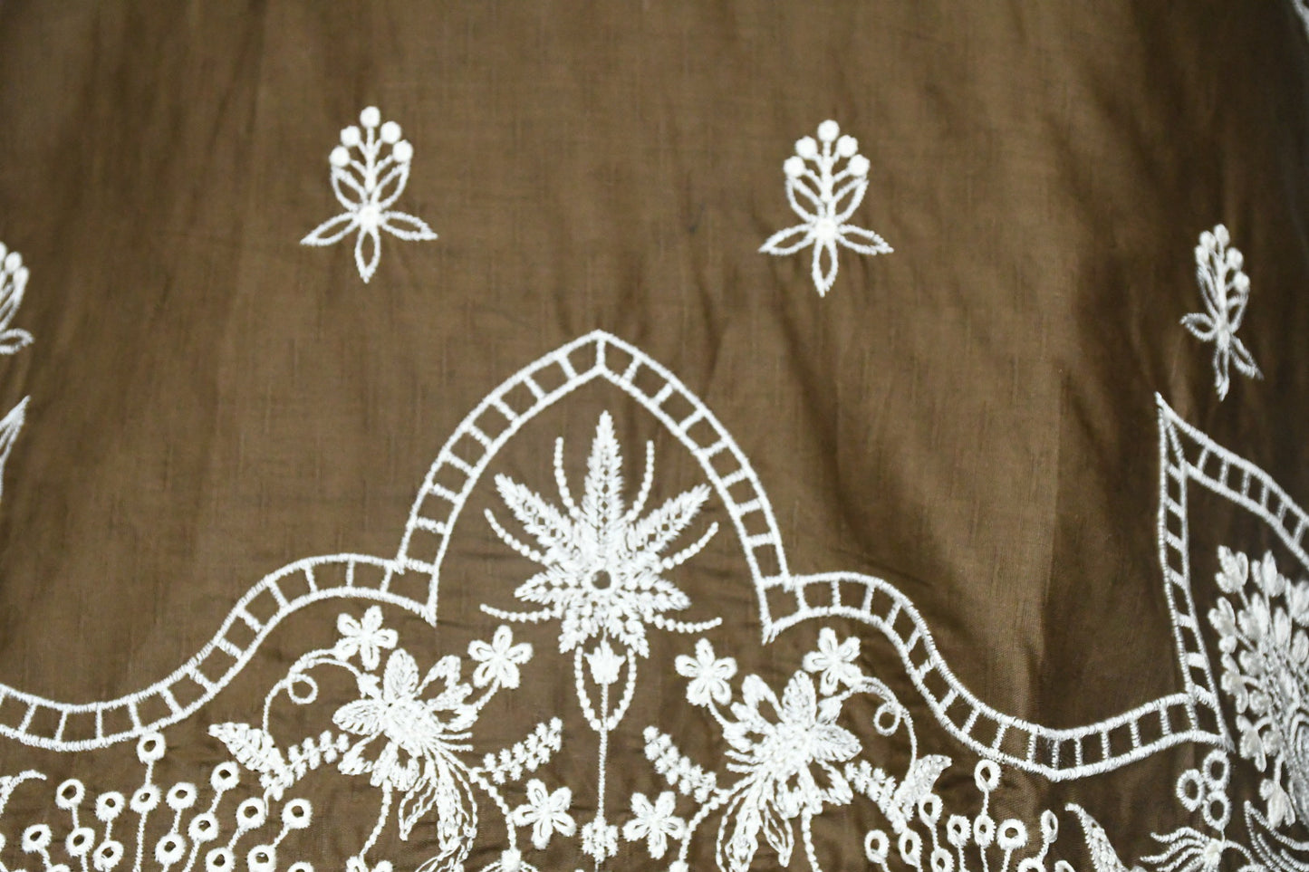 Brown Embroidered Shirt and Trouser