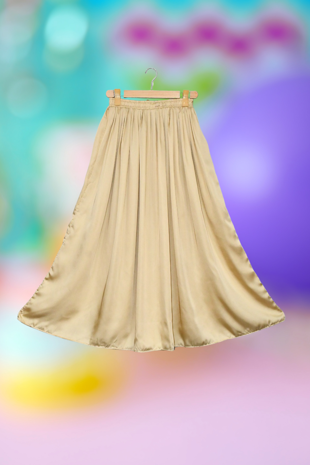 Silk Skirt-Warm Ivory