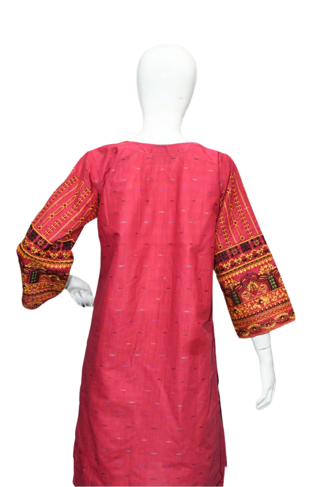 Bindi Cotton Embroidered Maroon Two piece