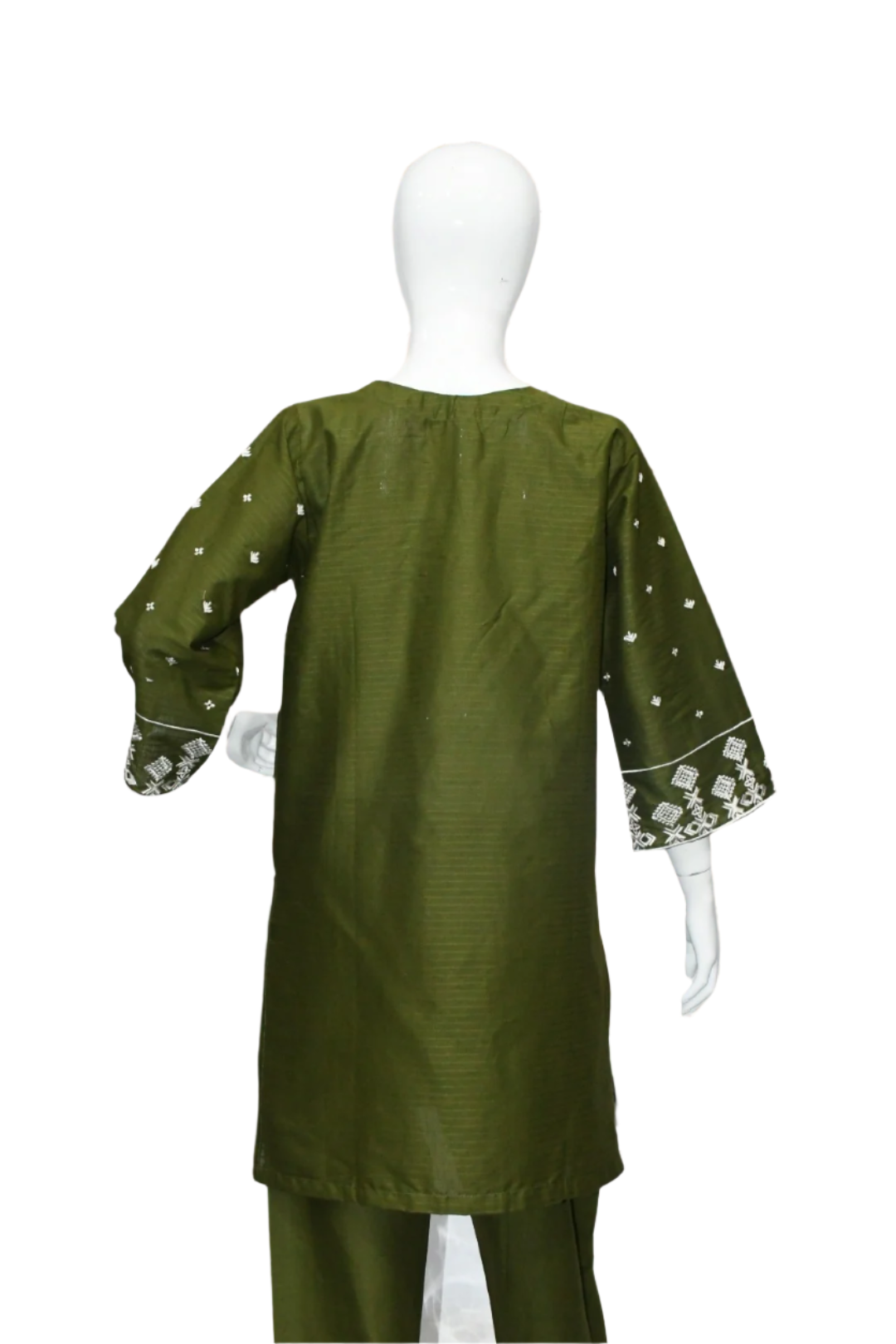 Moss Green Embroidered Shirt and Trouser
