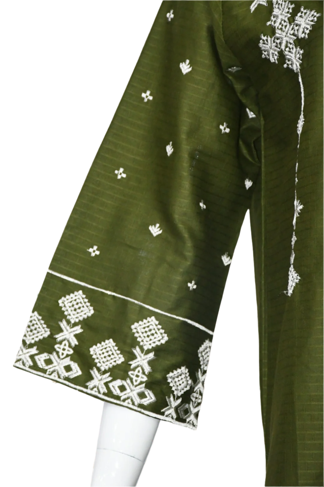 Moss Green Embroidered Shirt and Trouser