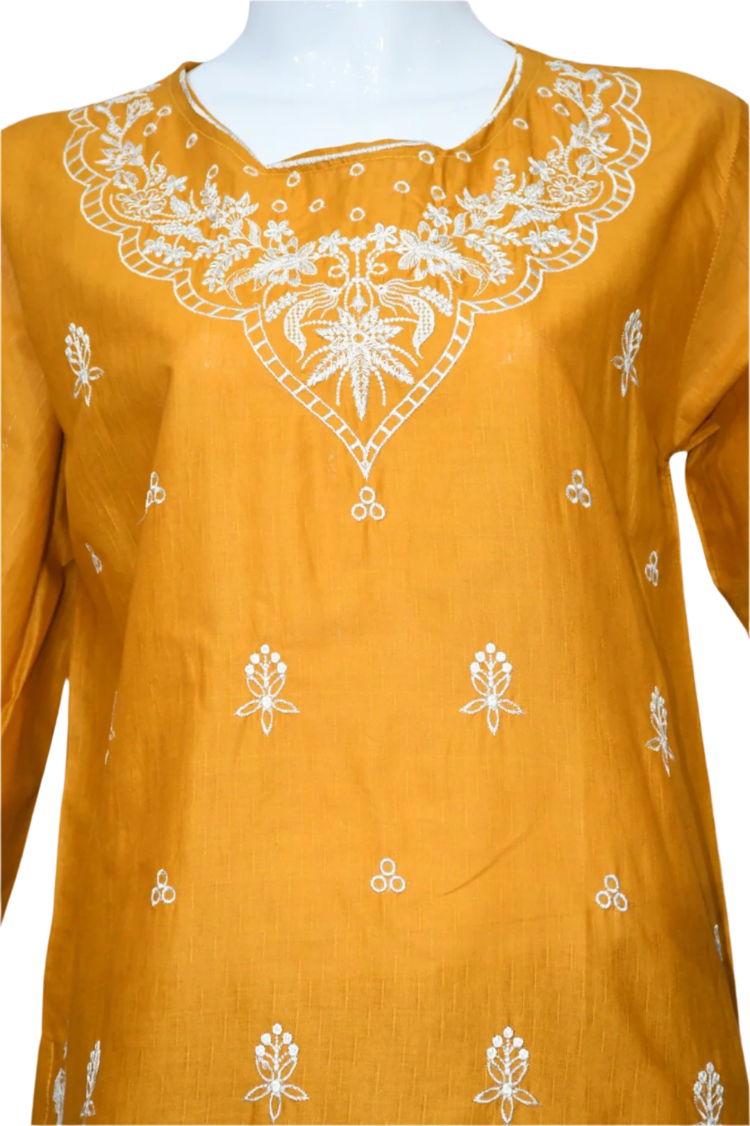 Mustard Yellow Embroidered Shirt and Trouser