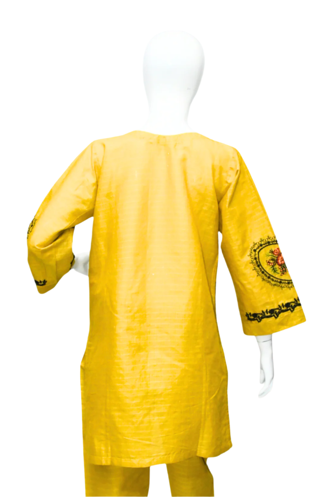 Mustard Vintage Embroidered Shirt and Trouser