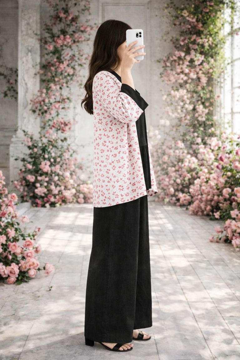 Co-Ord Set Kimono Jacket-Pink