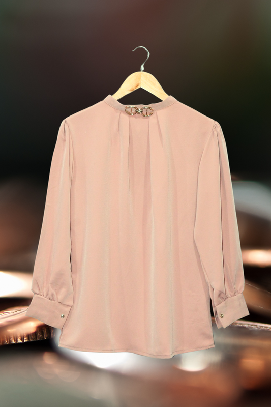 Top Plain Neck Buckle_Dusty Peach