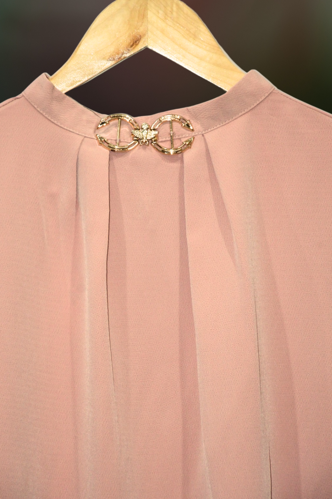 Top Plain Neck Buckle_Dusty Peach