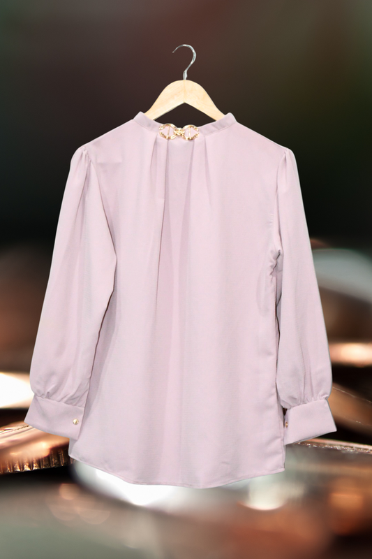 Top Plain Neck Buckle_Tea Pink