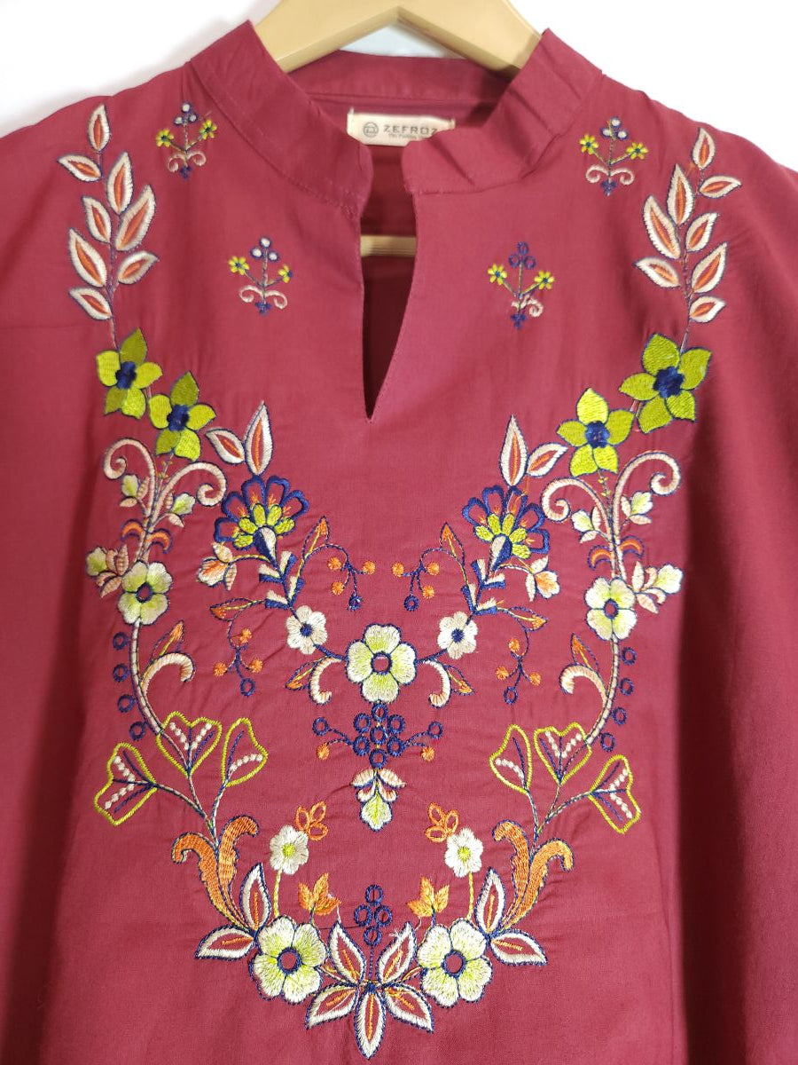 Co-Ord Set Ban Neck-Water Melon