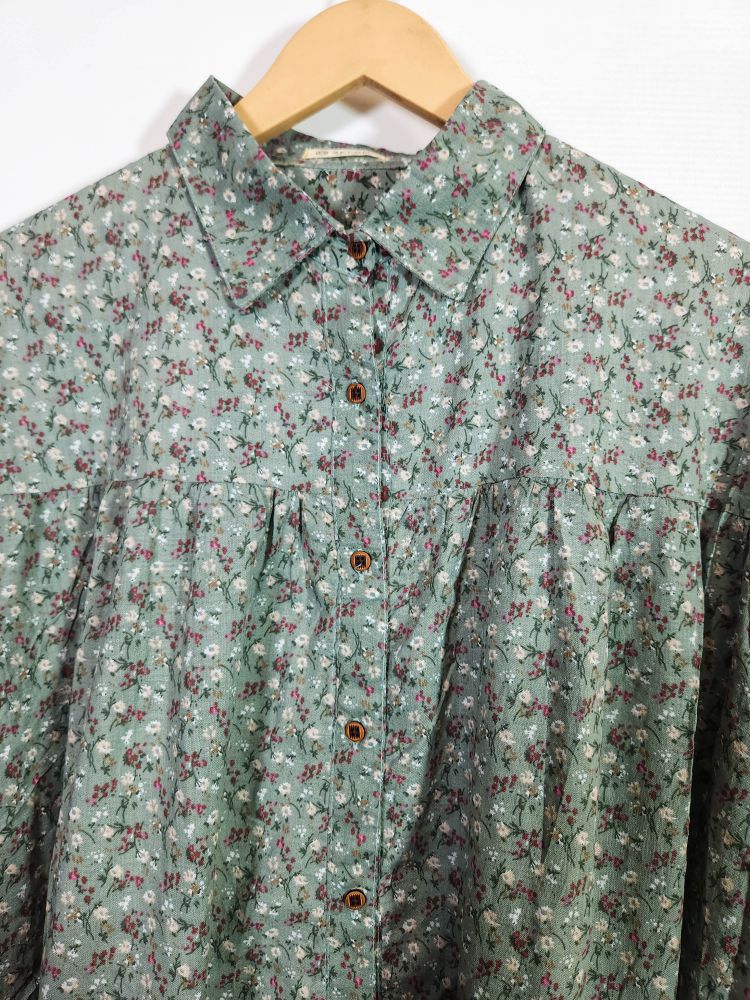Co-Ord Set Collar Neck-Pistachio Green