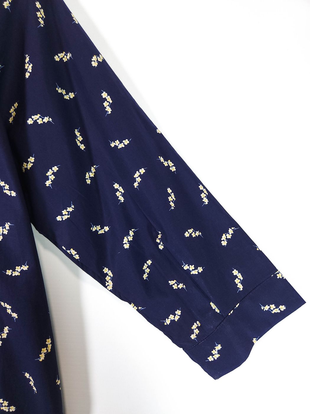 Co-Ord Set Band Neck-Navy Blue Printed