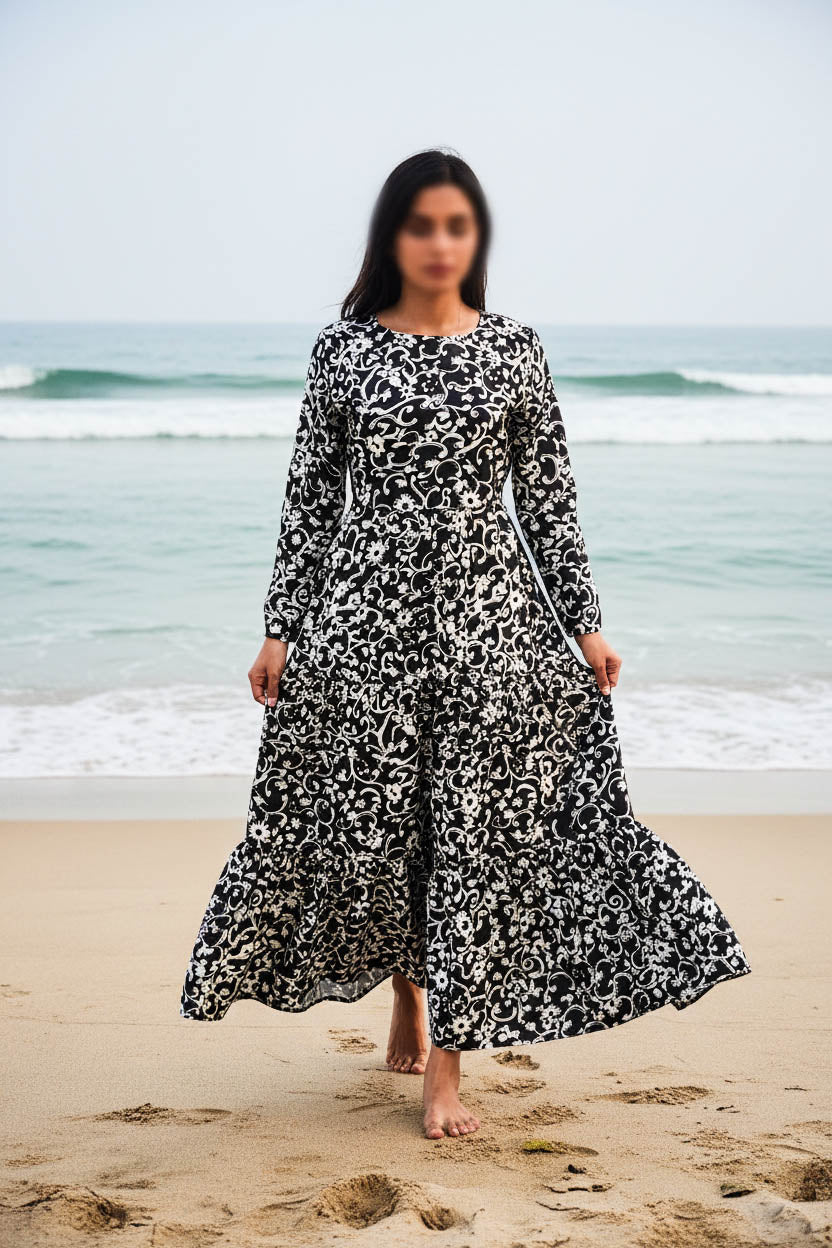 Maxi Regular Midi Dress-Eclipse Floral