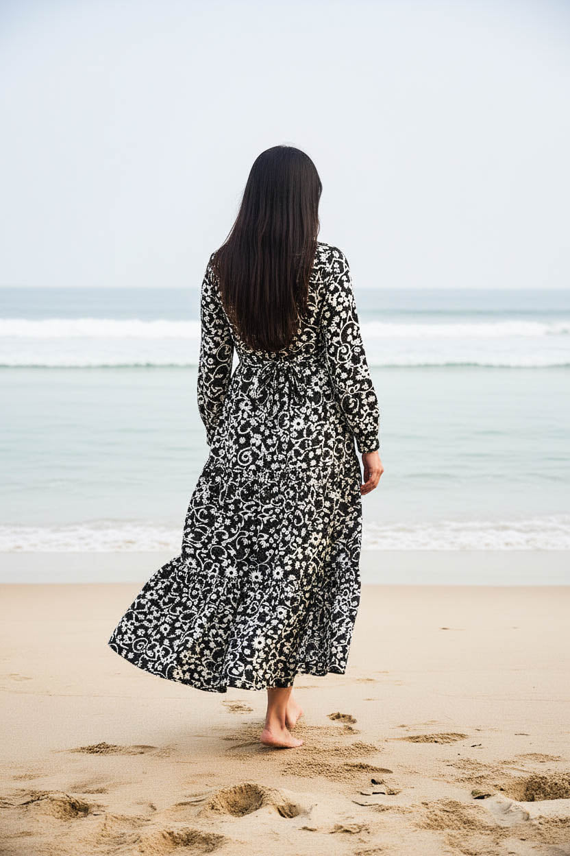 Maxi Regular Midi Dress-Eclipse Floral