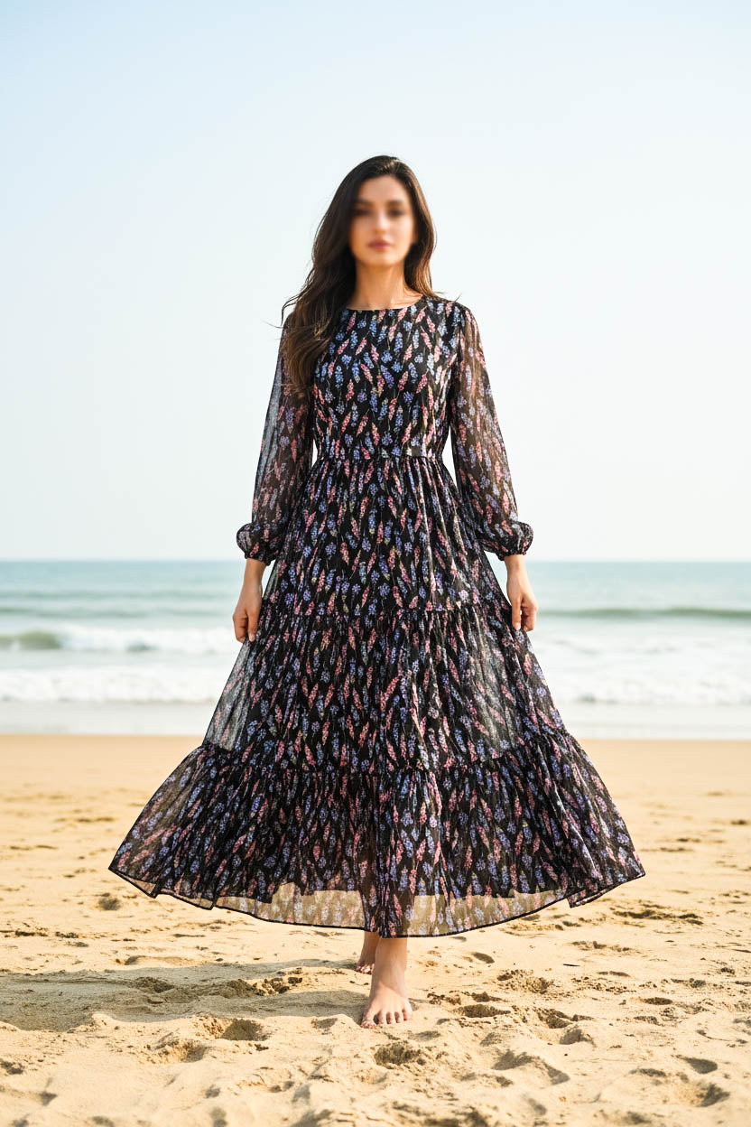 Maxi Regular Midi Dress-Evening Meadow