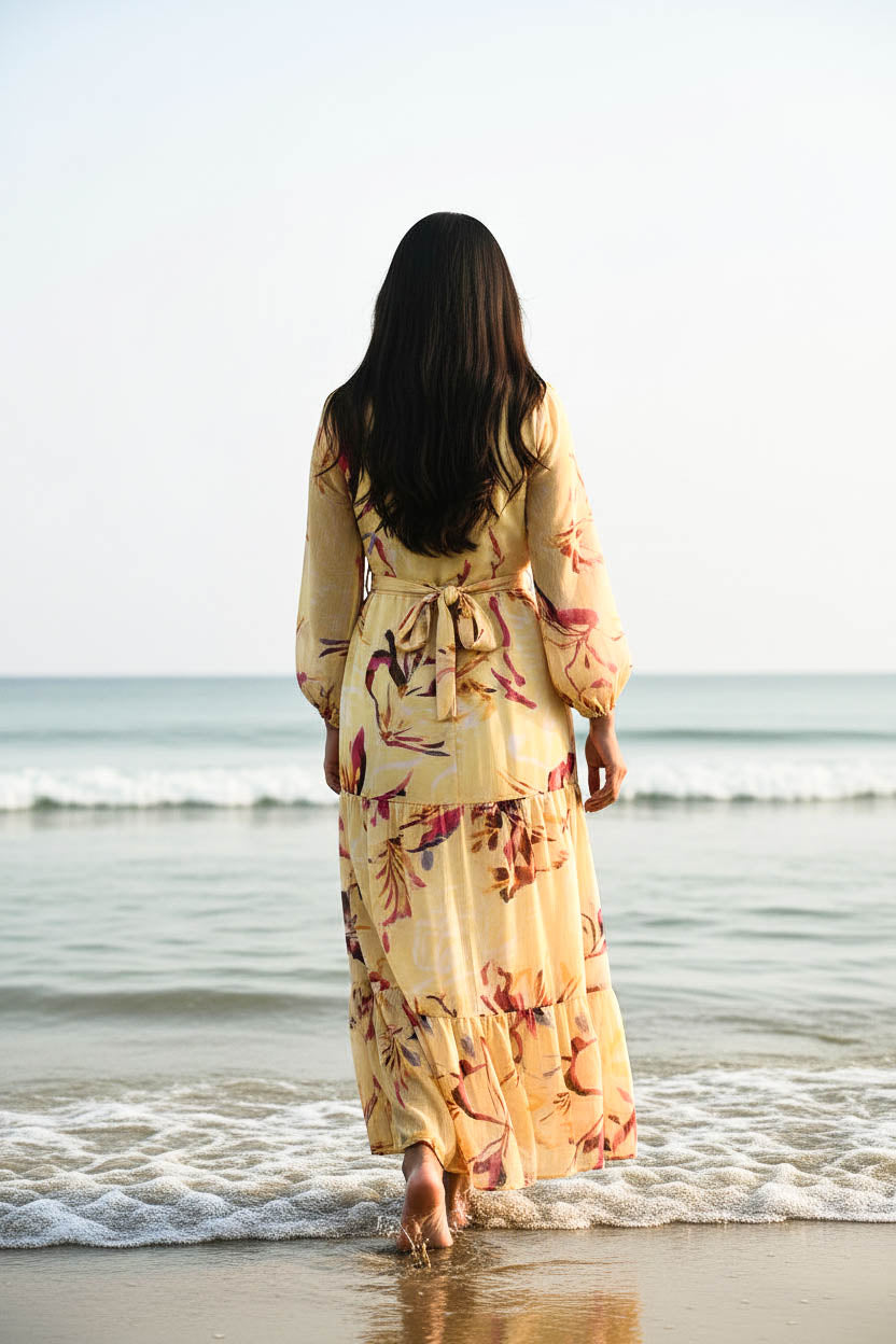 Maxi Regular Midi Dress-Soft Sunrise