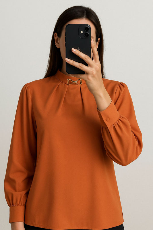 Top Plain Neck Buckle_Neon Orange