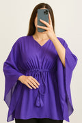 Kaftan Top-Vivid Indigo