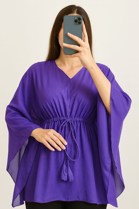 Kaftan Top-Vivid Indigo