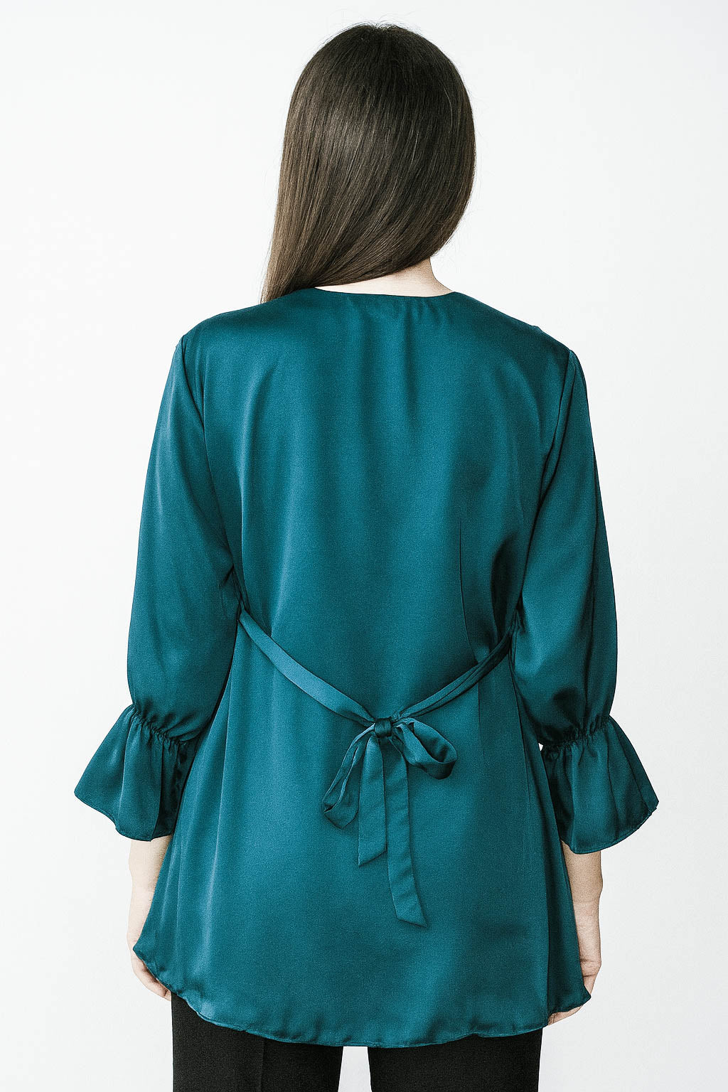 Ruffled Frilled Top-Marine Vibes