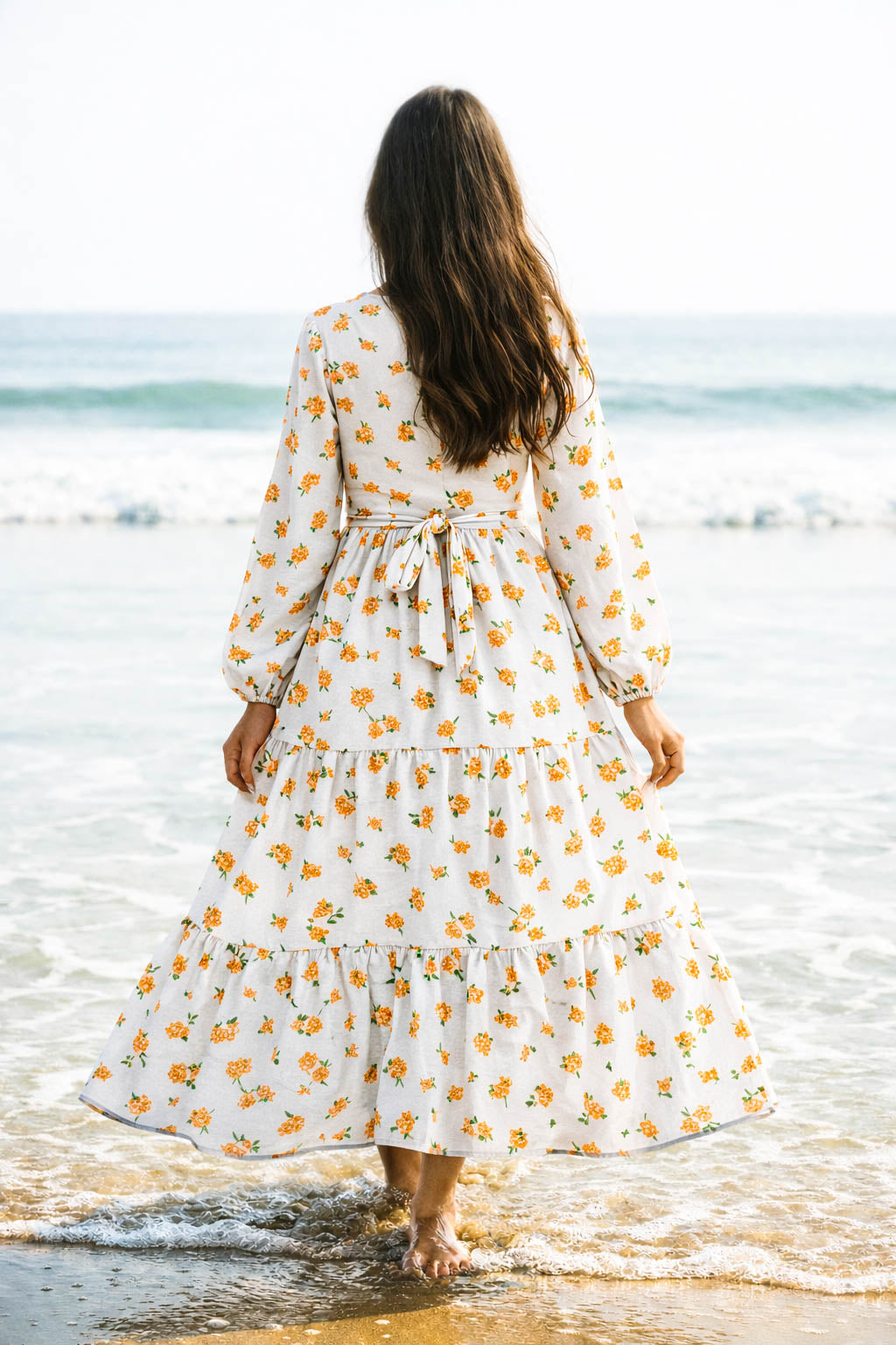 Maxi Regular Midi Dress-Coastal Bloom