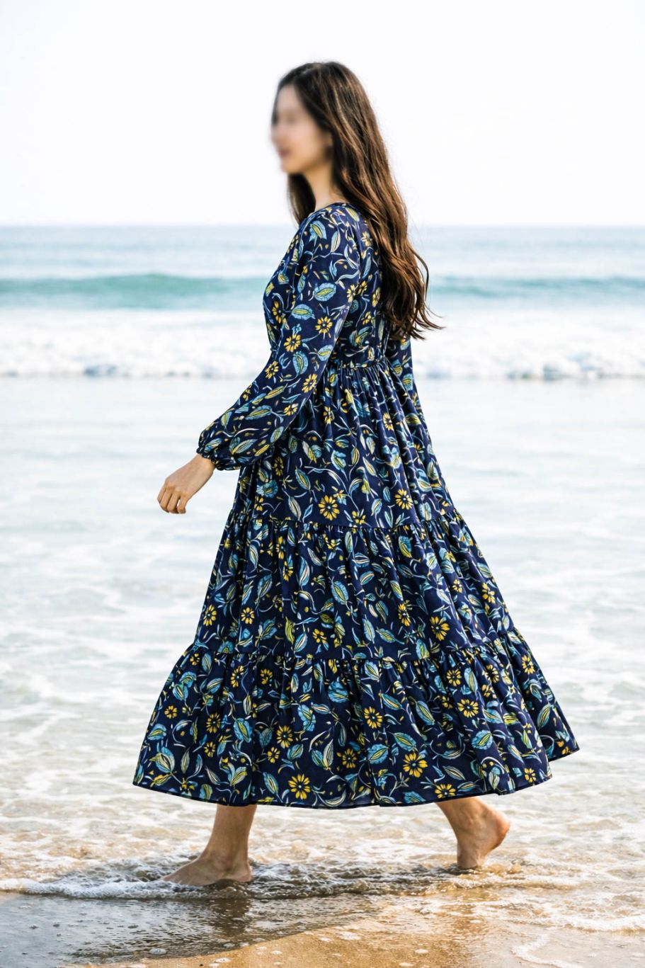 Maxi Regular Midi Dress-Moonlit Botanica