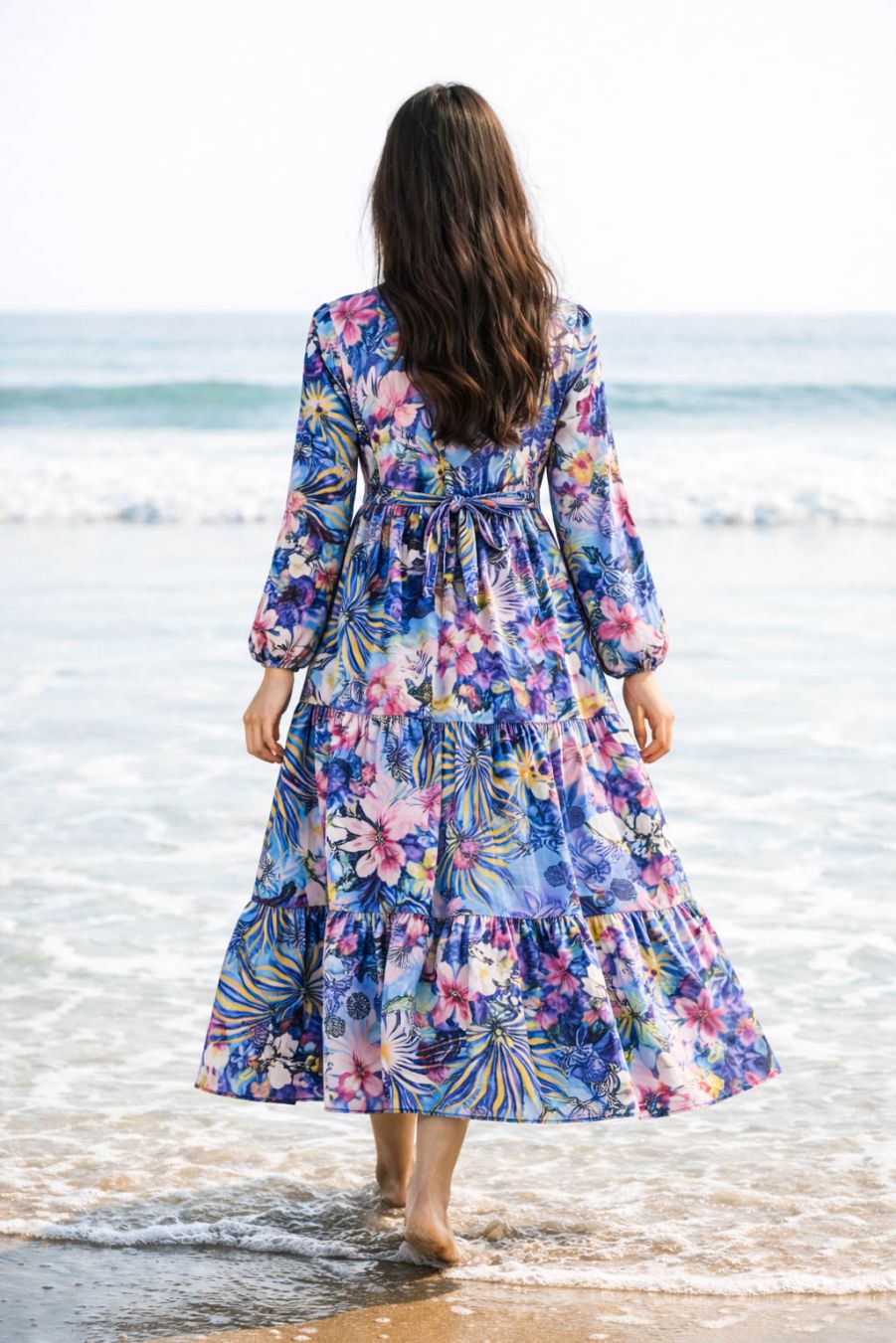 Maxi Regular Midi Dress-Electric Paradise