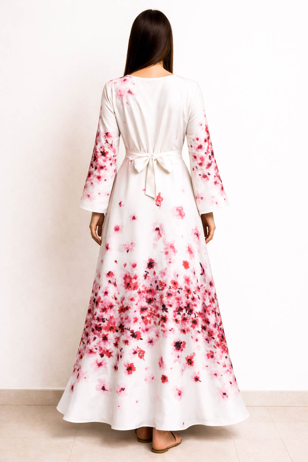 Bold Blossom Silk Maxi-Blush Floral
