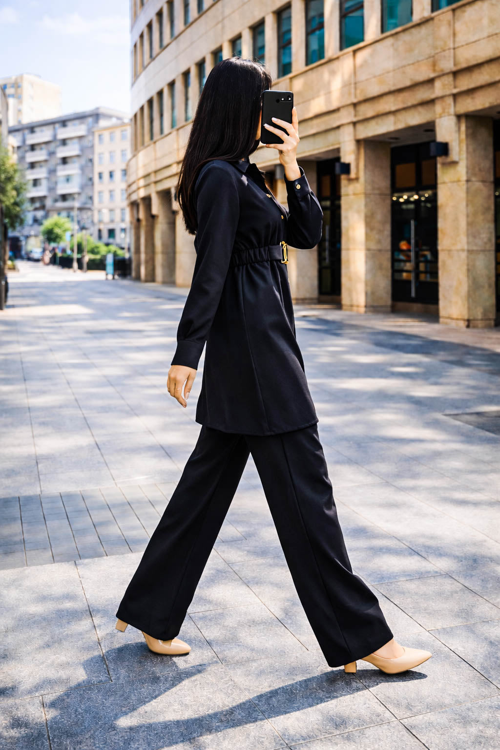 Co-Ord Set Buckle Collar-Black – ZEFROZ