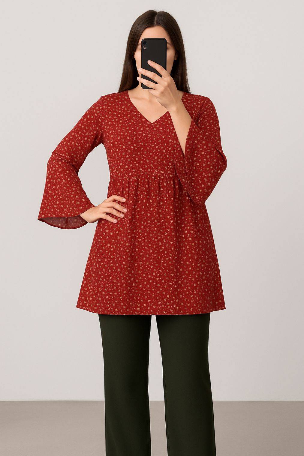 Co-Ord Set Bell Sleeves Ditsy Floral