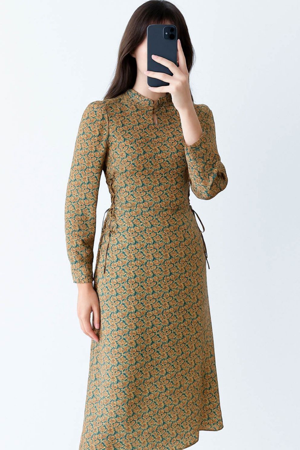 Maxi Side Laces-Green Floral