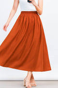 Silk Skirt-Tangerine Mist