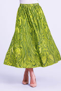 Silk Skirt-Paisley Print